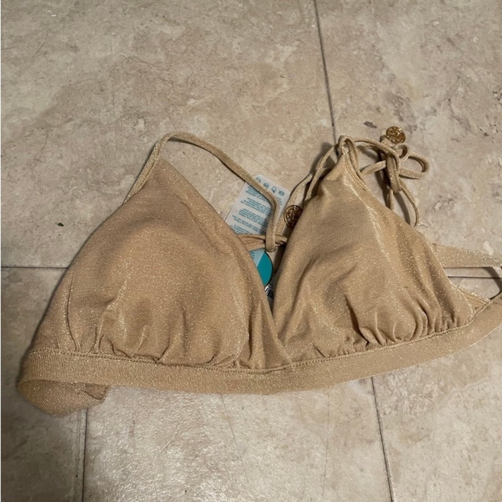 Luli Fama Women's Reversible Bikini Halter Top size L NWT - Picture 9 of 10